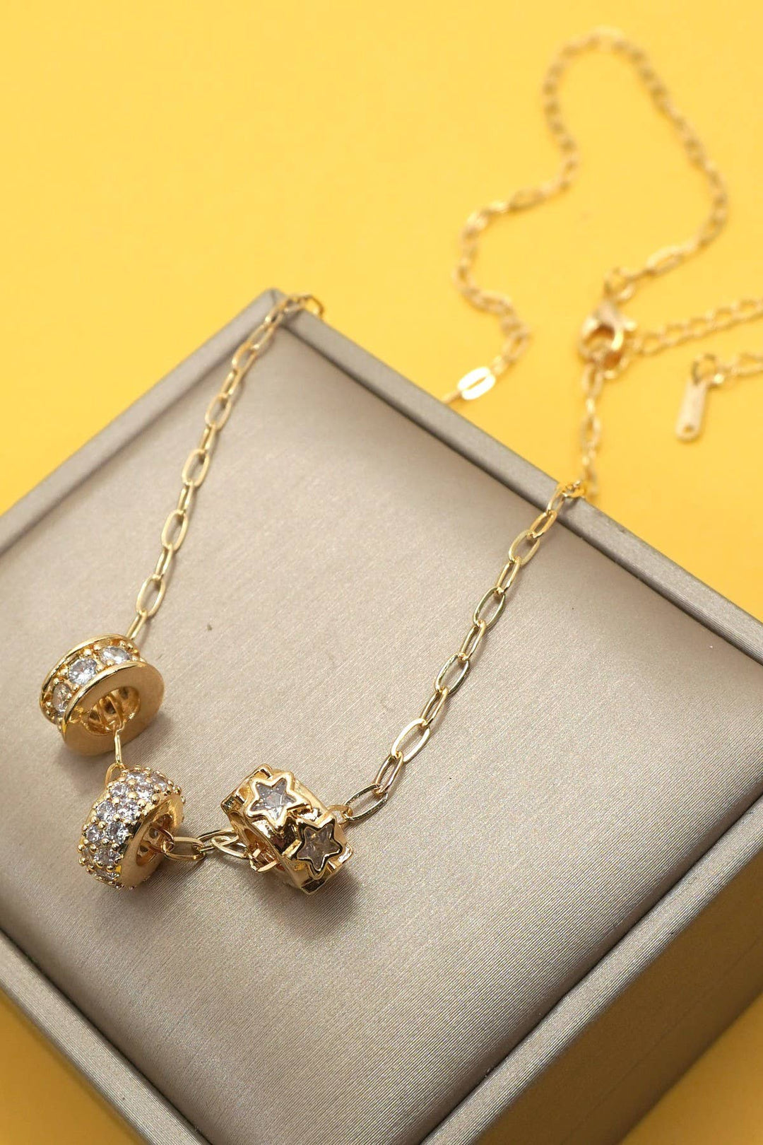 Accessories, Necklaces - 18K STAINLESS STEEL TARNISH FREE BARREL NECKLACE | 40NK9639 - - Cultured Cloths Apparel