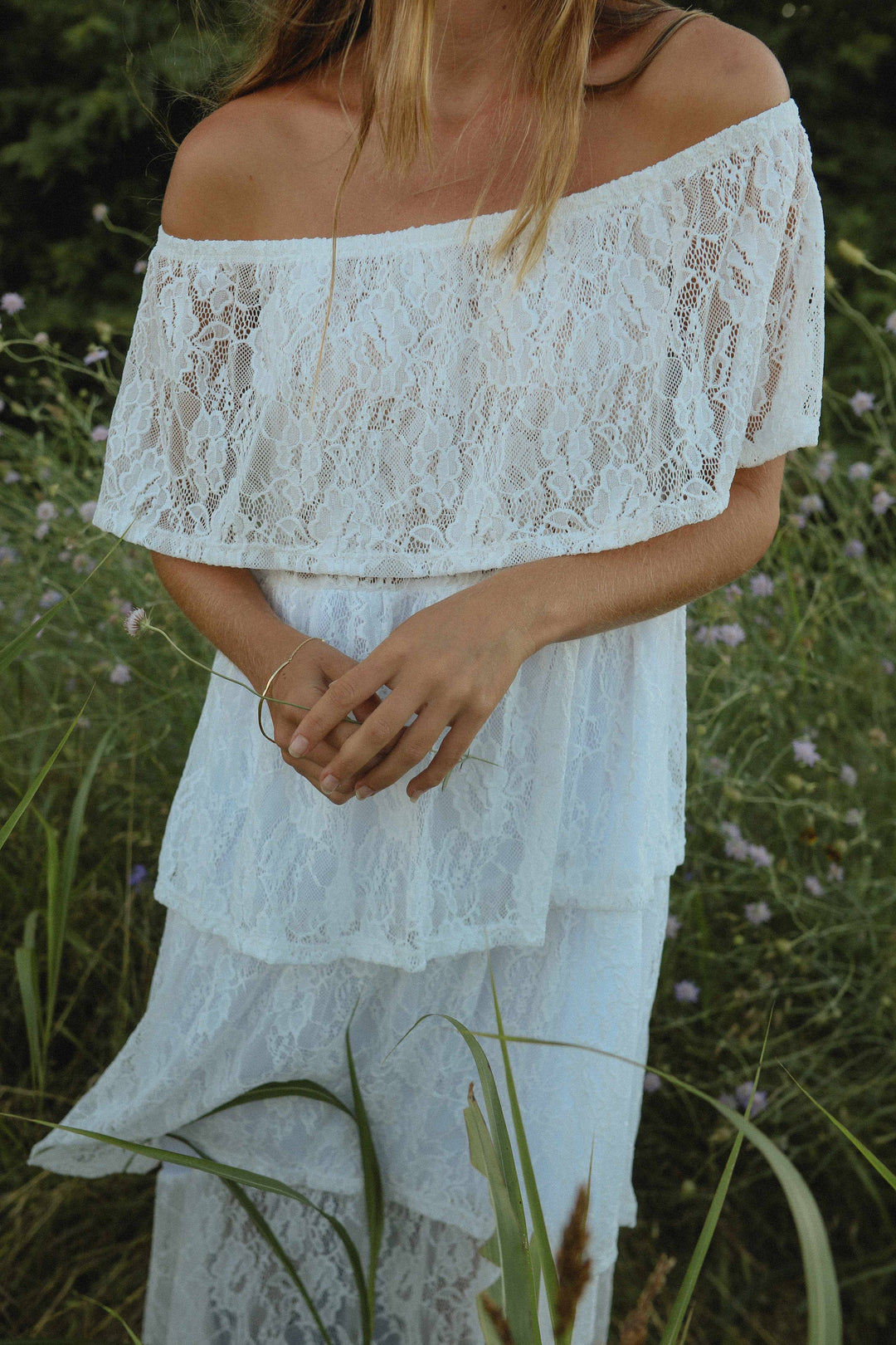 lace dress nearby Lace Midi Dress, Cream