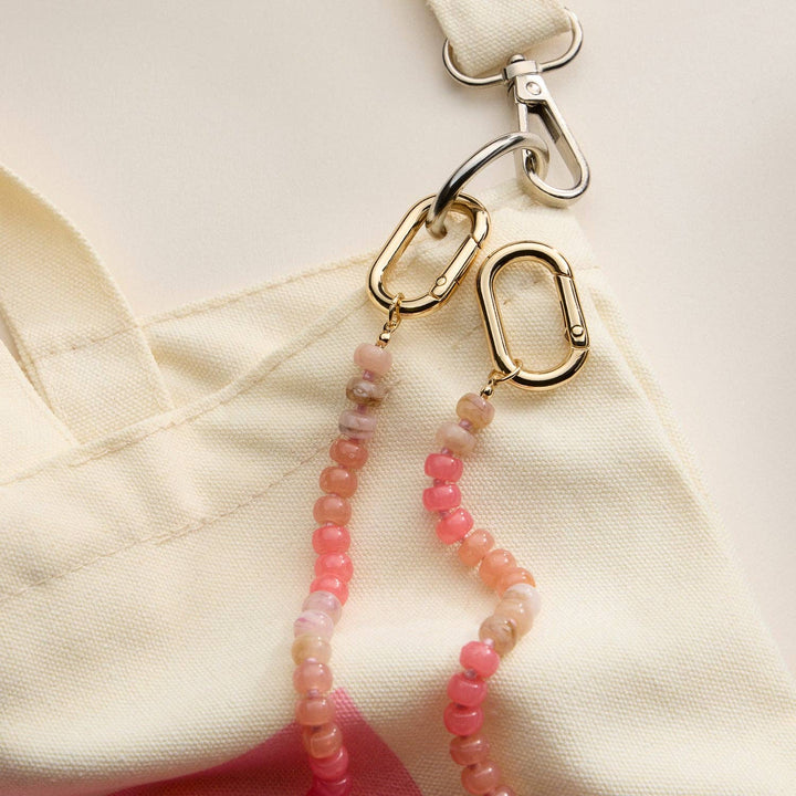 Accessories, Key Chains - Colorful Beaded Bag Charm | Gold Clasp Trendy Accessory - - Cultured Cloths Apparel