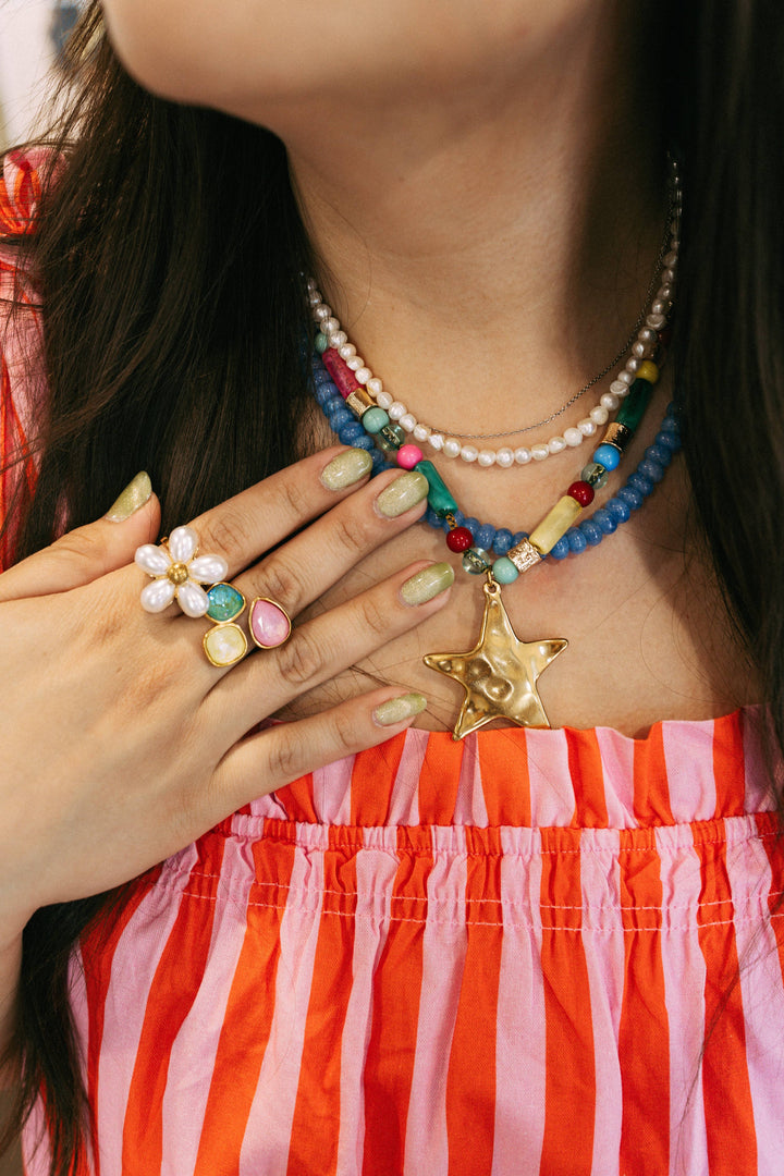 Accessories, Necklaces - Summer Star Beaded Necklace - - Cultured Cloths Apparel