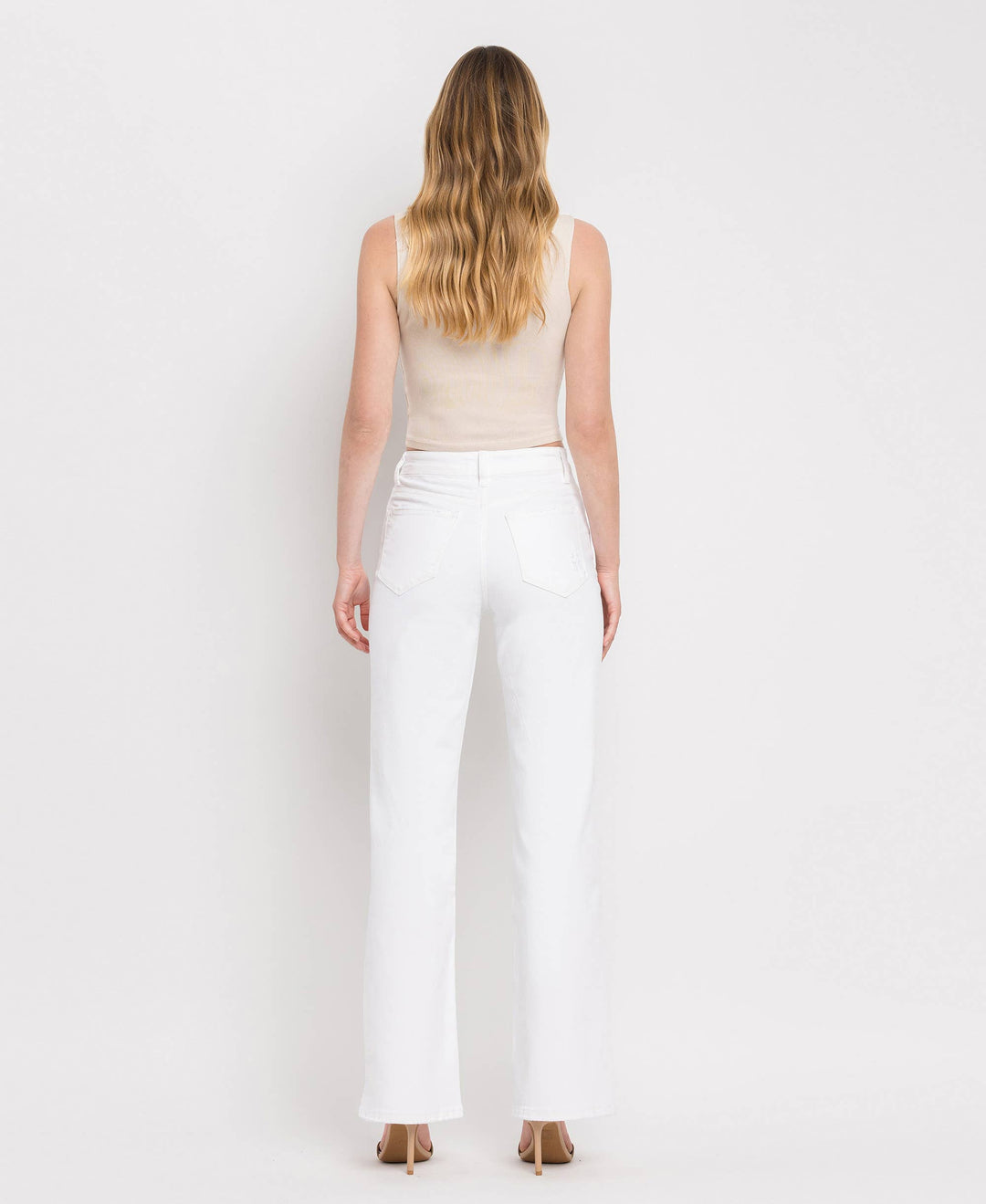 Denim - 90'S VINTAGE TUMMY CONTROL SUPER HIGH RISE FLARE JEANS - - Cultured Cloths Apparel