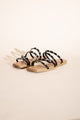 Shoes - TEMIRA-S Stud Flat Slides - BLACK - Cultured Cloths Apparel