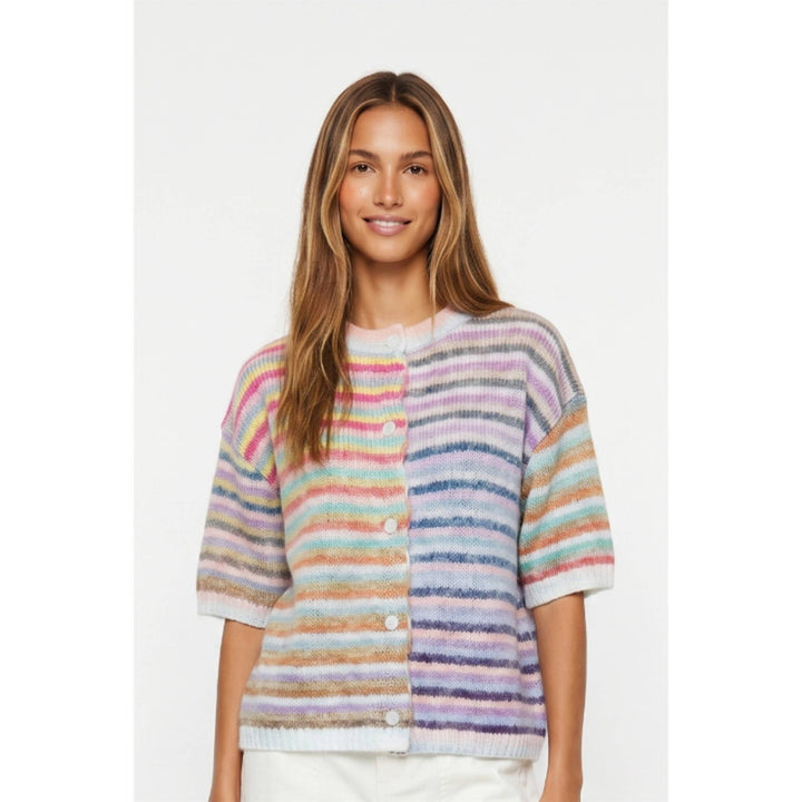 Multi color button up cardigan