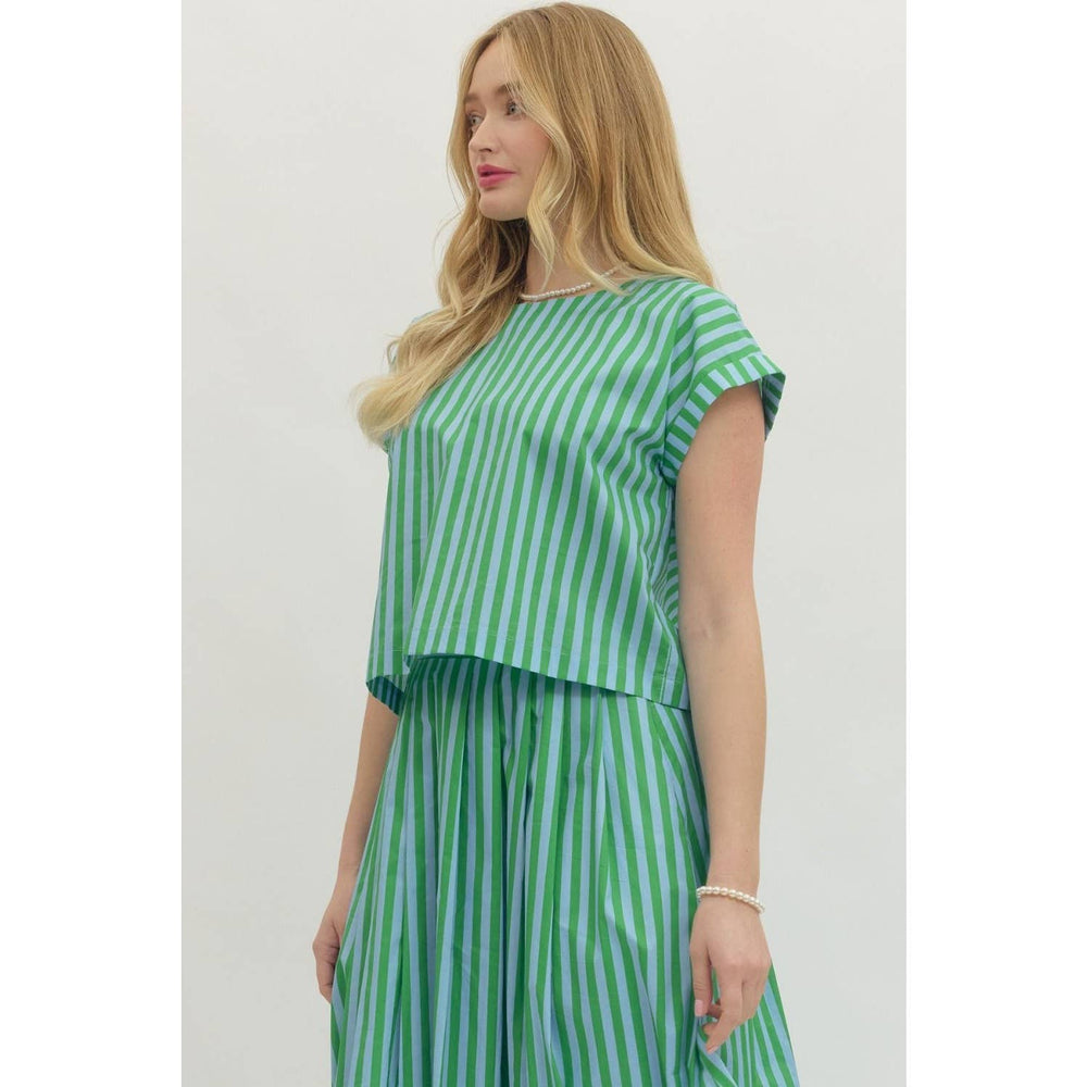 Women's Short Sleeve - Striped short sleeve top - - Cultured Cloths Apparel