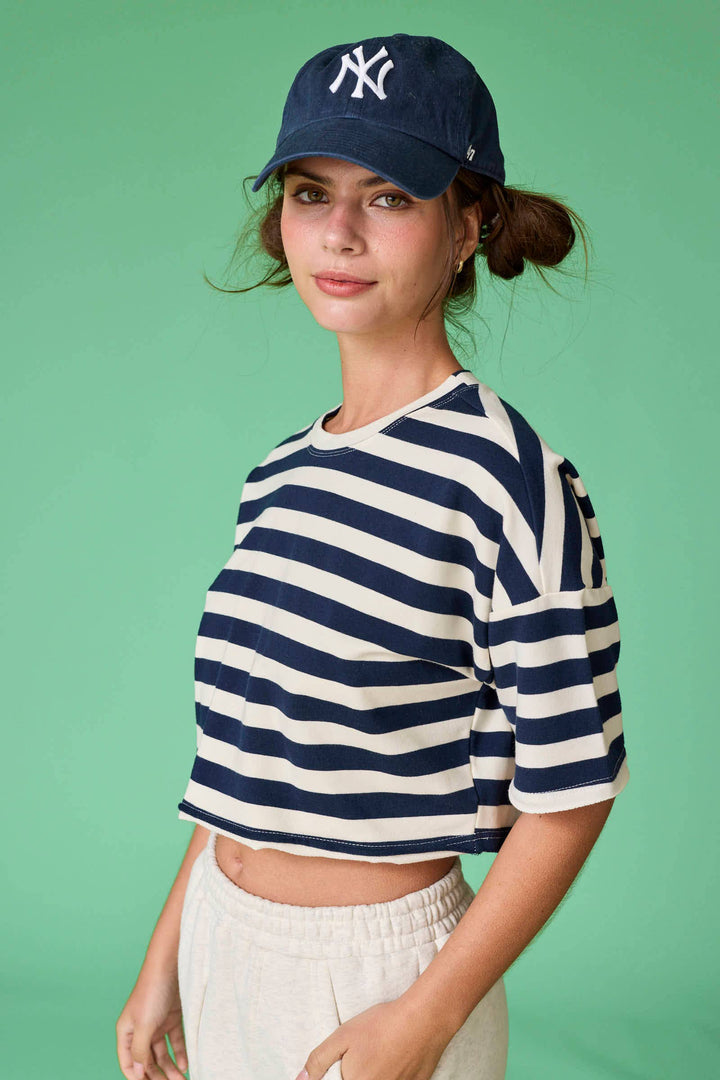 Women's Short Sleeve - Round Neck Short Sleeve Crop Top - - Cultured Cloths Apparel