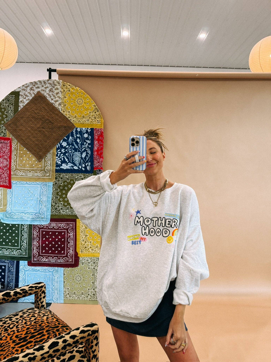 All things motherhood sweatshirt - hanes / ash