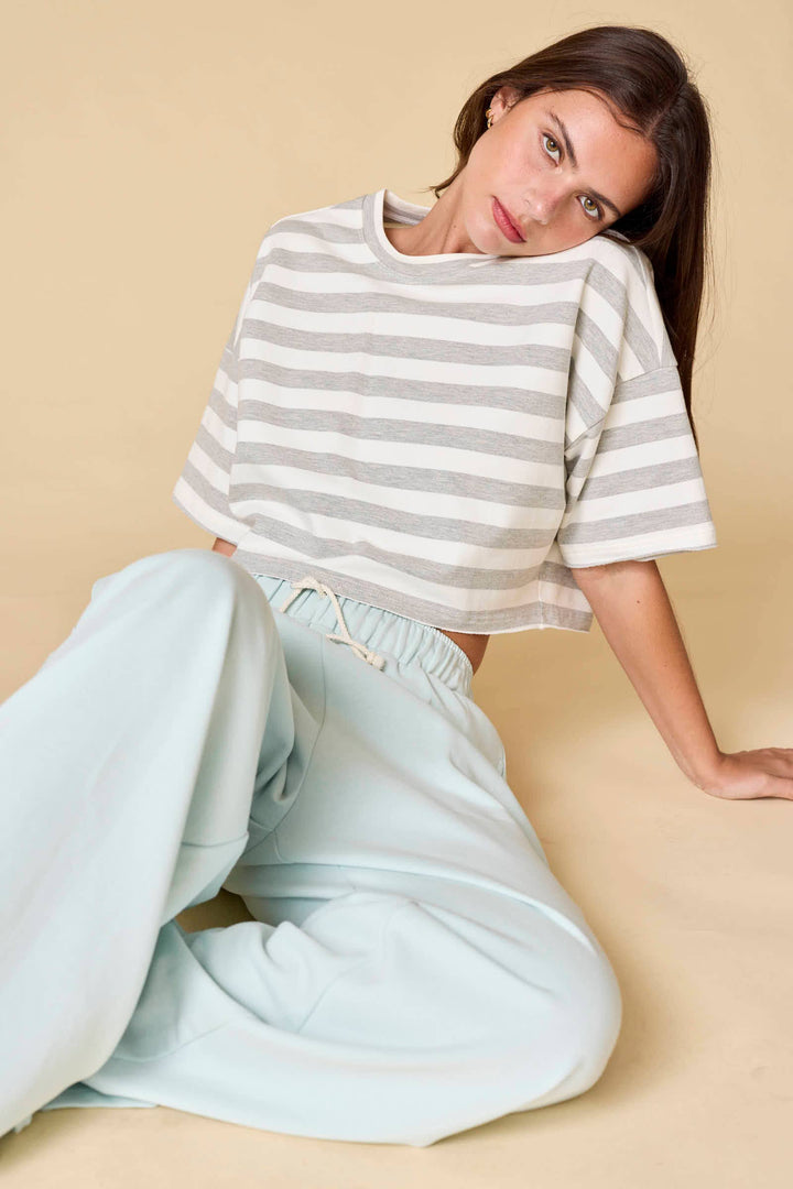 Women's Short Sleeve - Round Neck Short Sleeve Crop Top - - Cultured Cloths Apparel