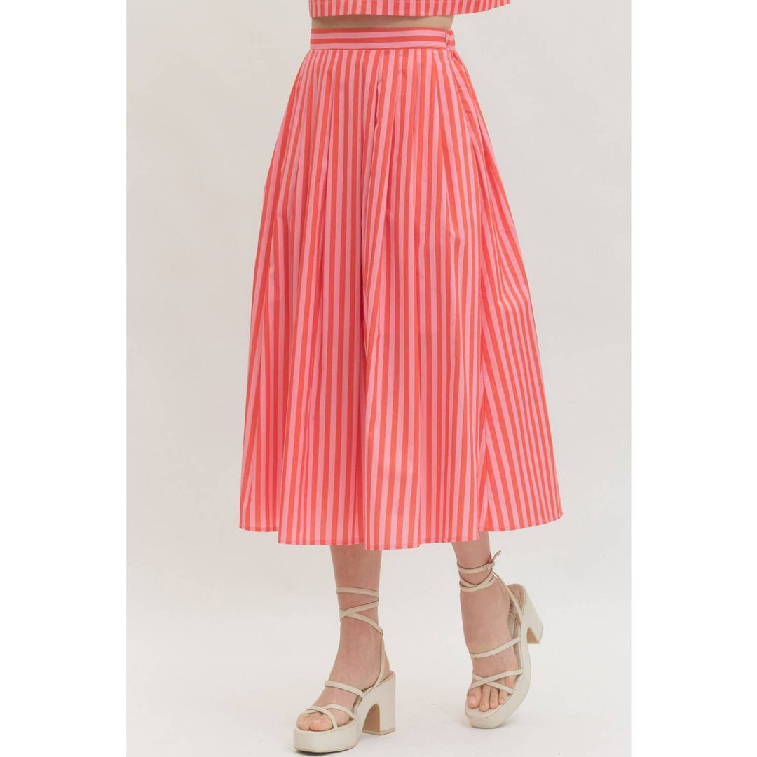 Women's Skirts - Striped midi skirt - - Cultured Cloths Apparel