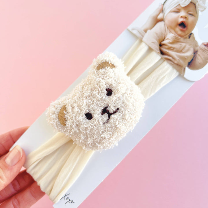 Accessories - Baby Bling® Teddy Bear soft nylon headband - - Cultured Cloths Apparel