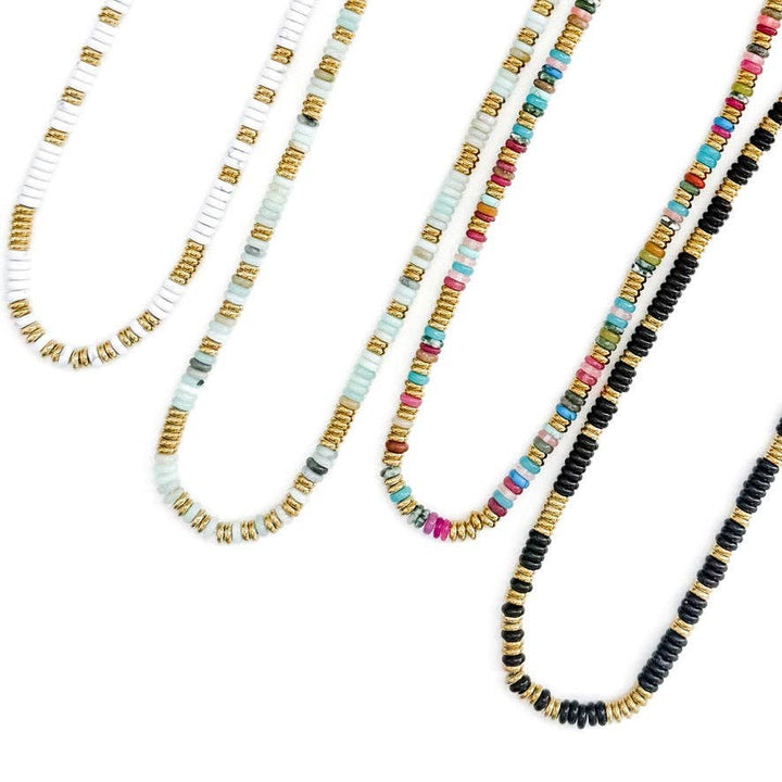 Joan Multi Color Beaded Stone Necklace