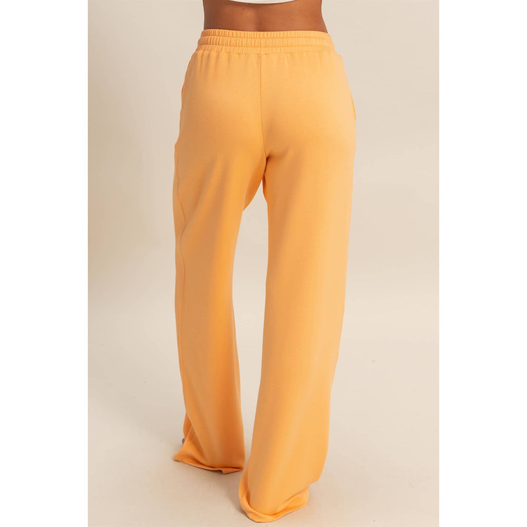 Elastic Waist Wide-Leg Pants