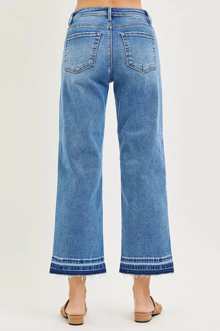 Denim - RISEN Full Size Slouchy Cropped Boyfriend Jeans Plus Size - - Cultured Cloths Apparel