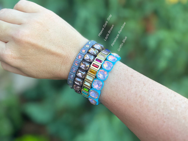 Accessories, Bracelets - Enamel Stretch Bracelet - Earth Tone Colors - - Cultured Cloths Apparel
