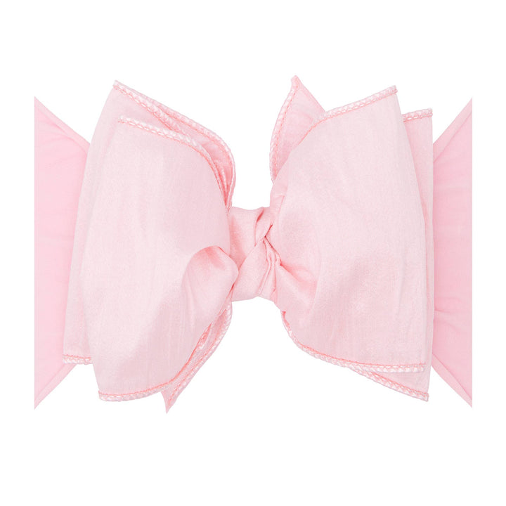 Accessories - Baby Bling® Faux Silk Big Classic Bow on soft nylon headband - - Cultured Cloths Apparel