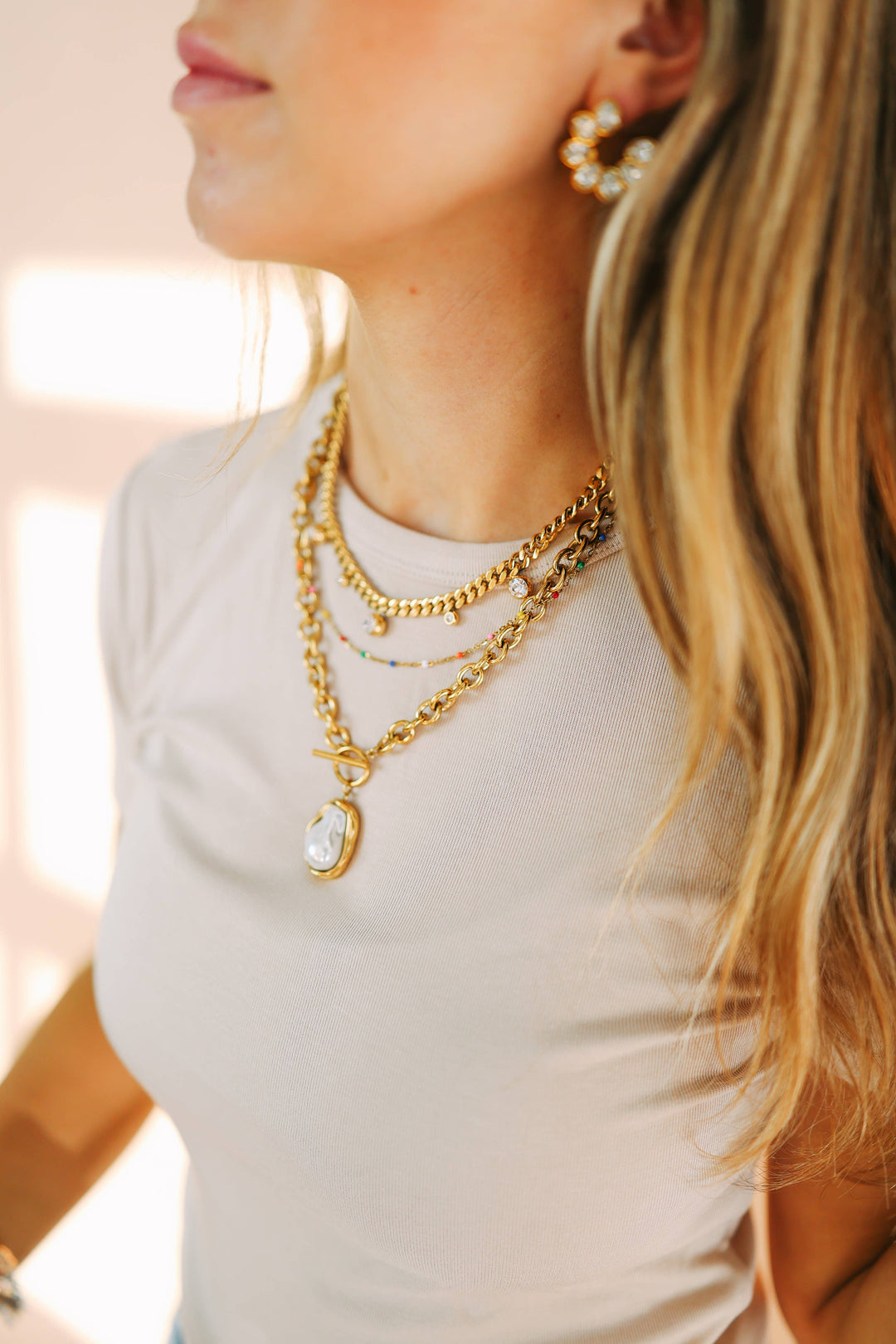 Accessories, Jewelry - Cora Baroque Pearl Necklace - - Cultured Cloths Apparel