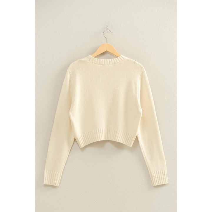 Women's Sweaters - Cropped Long Sleeve Sweater - - Cultured Cloths Apparel