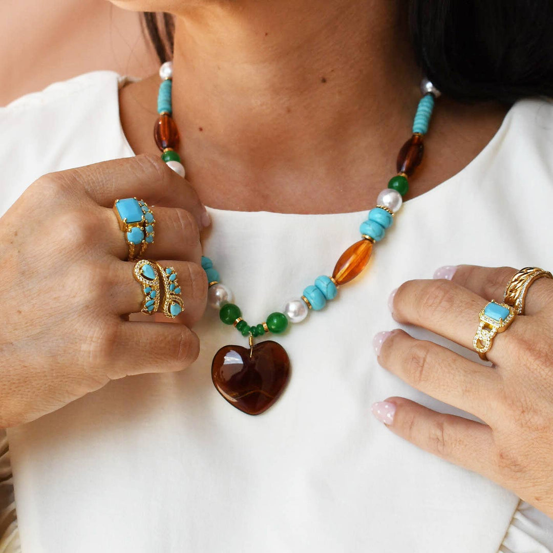 Accessories, Necklaces - Island Heart Necklace - - Cultured Cloths Apparel