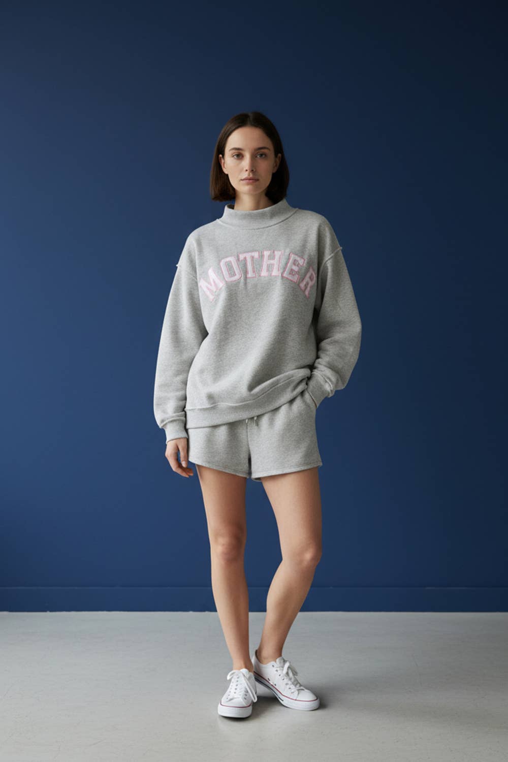 Women's Sweaters - 'MOTHER' Embroidered Mock Neck Sweatshirt - - Cultured Cloths Apparel