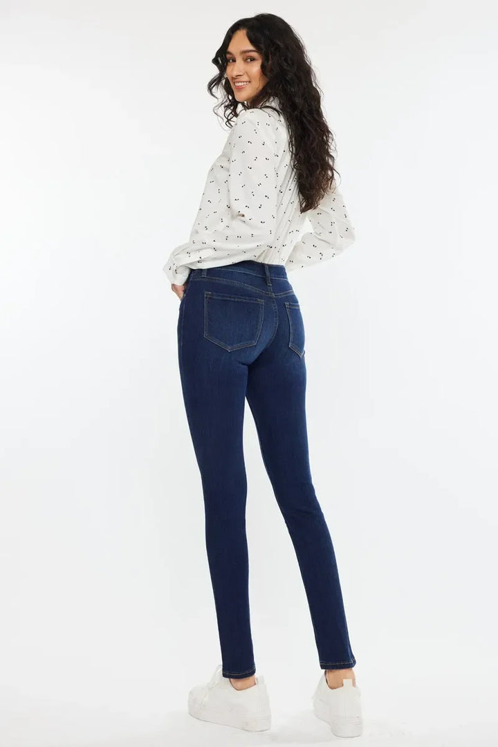 Denim - Kancan Mid Rise Super Skinny Jeans - - Cultured Cloths Apparel
