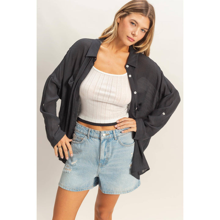Women's Short Sleeve - Button-Down Blouse - - Cultured Cloths Apparel