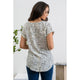 Women's Short Sleeve - Linear Print Short Sleeve Top -  - Cultured Cloths Apparel