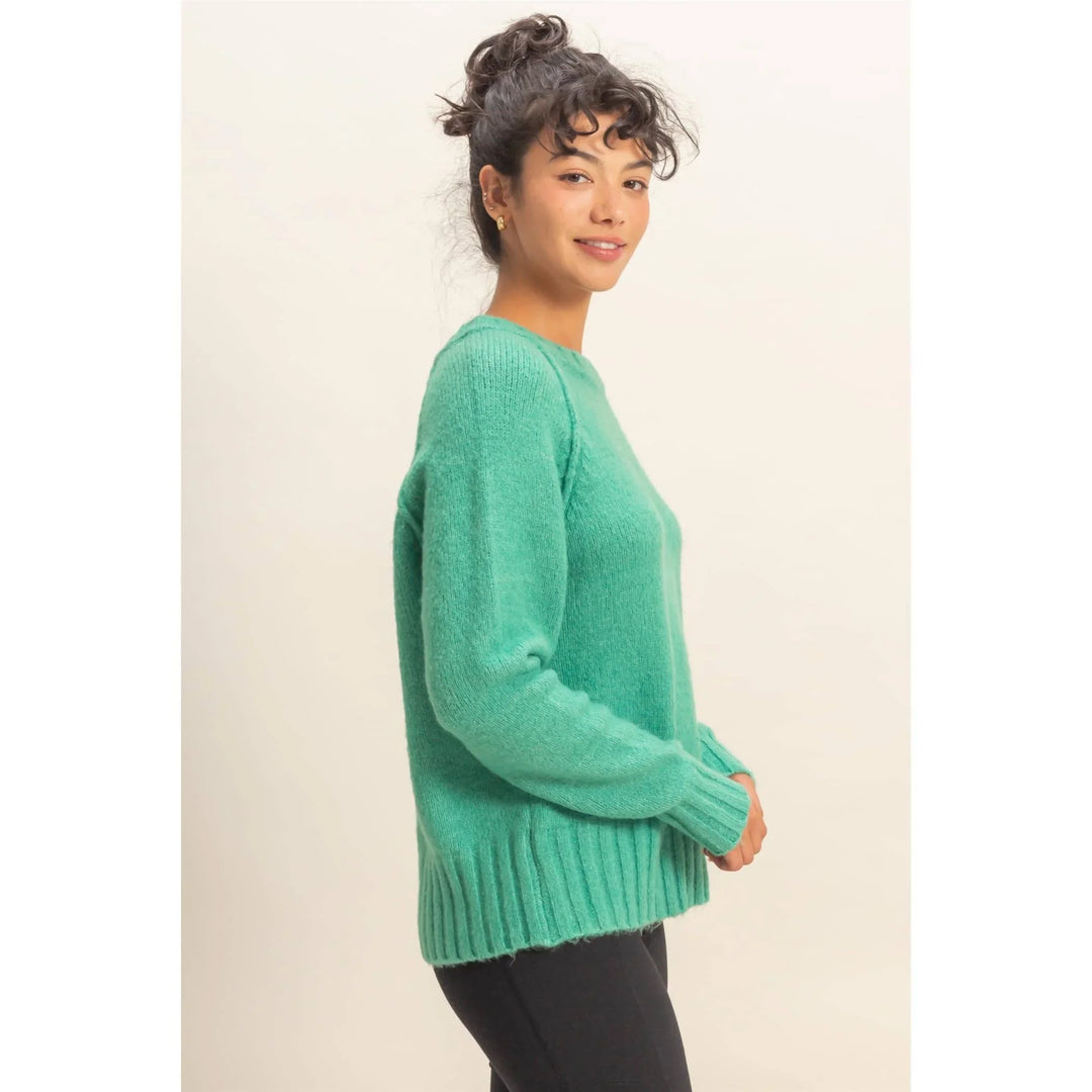 Women's Sweaters - Raglan Sleeve Crew Neck Sweater - - Cultured Cloths Apparel