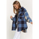 Outerwear - Plaid Chest Pocket Detail Shacket - Blue Multi - Cultured Cloths Apparel