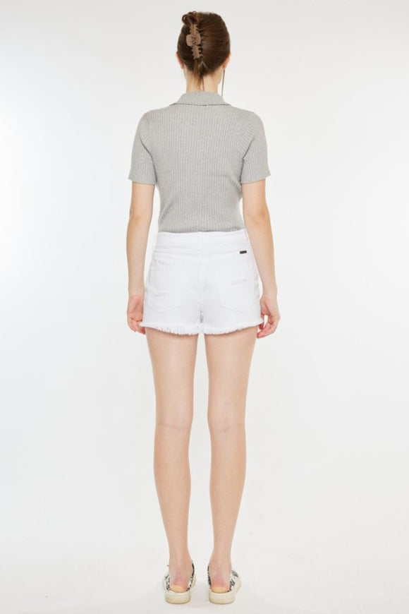 Women's Shorts - Kancan Raw Hem Distressed Denim Shorts -  - Cultured Cloths Apparel