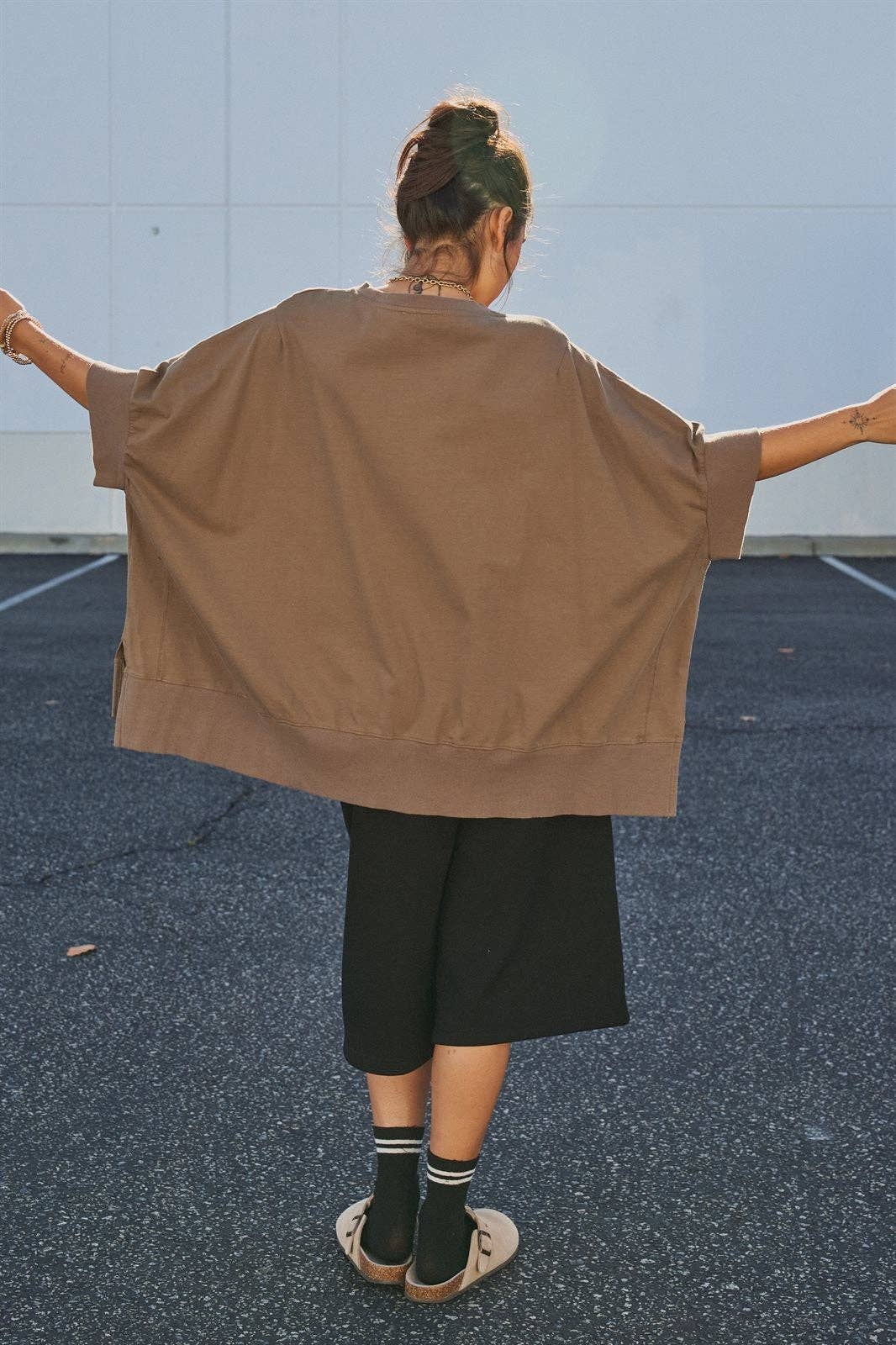 Retro Graphic Oversized French Terry Top