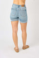 Shorts - Judy Blue Full Size Tummy Control Denim Shorts -  - Cultured Cloths Apparel