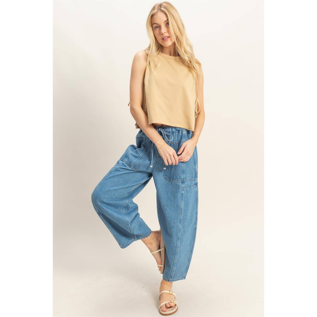 Women's Short Sleeve - Sleeveless Raw Edge Top - - Cultured Cloths Apparel