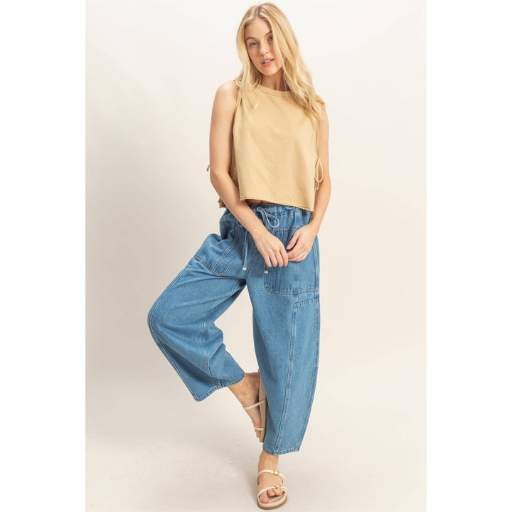 Women's Short Sleeve - Sleeveless Raw Edge Top - - Cultured Cloths Apparel