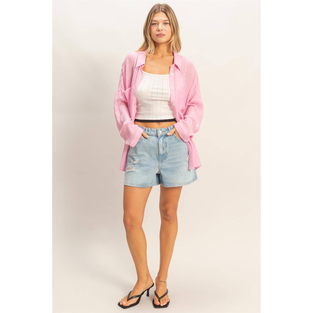 Women's Short Sleeve - Button-Down Blouse - - Cultured Cloths Apparel