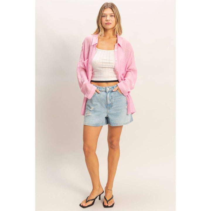 Women's Short Sleeve - Button-Down Blouse - - Cultured Cloths Apparel