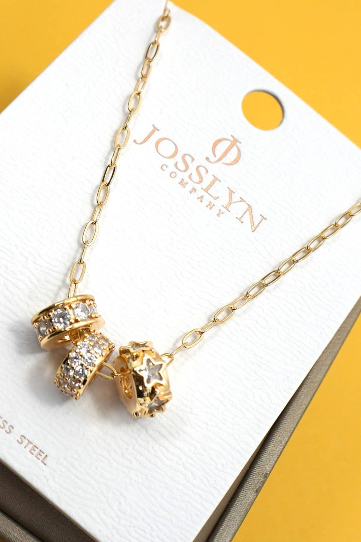 Accessories, Necklaces - 18K STAINLESS STEEL TARNISH FREE BARREL NECKLACE | 40NK9639 - GOLD - Cultured Cloths Apparel
