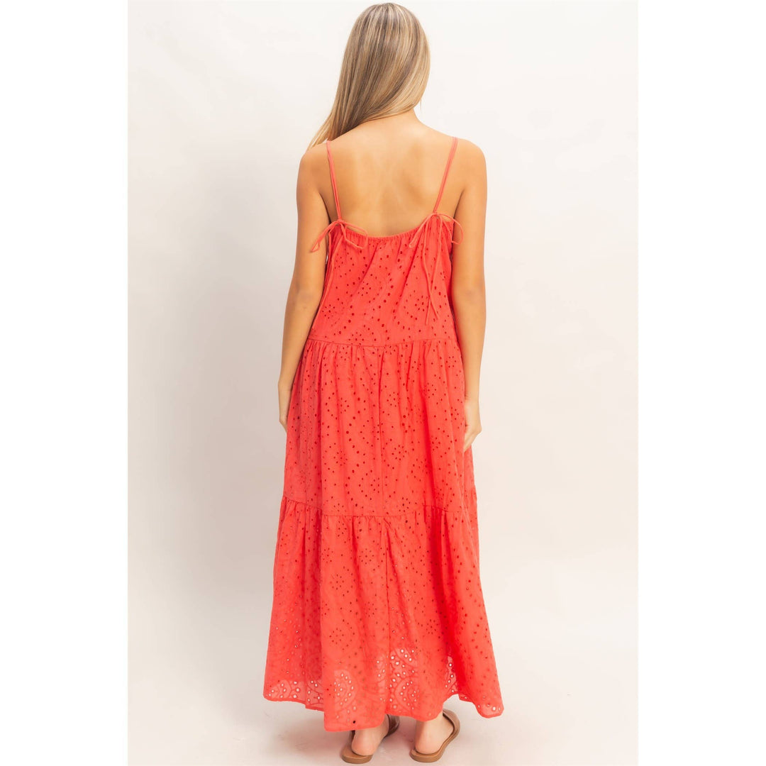 Dresses - Tiered Spaghetti Strap Maxi Dress - - Cultured Cloths Apparel