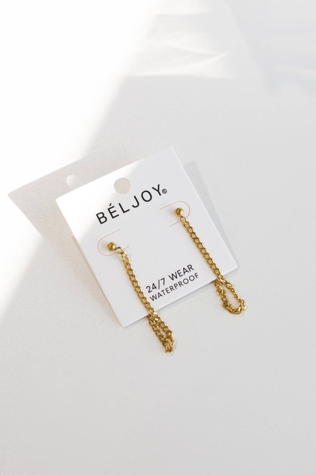 Accessories, Jewelry - Ezio Gold Stud Chain Drop Earrings - - Cultured Cloths Apparel