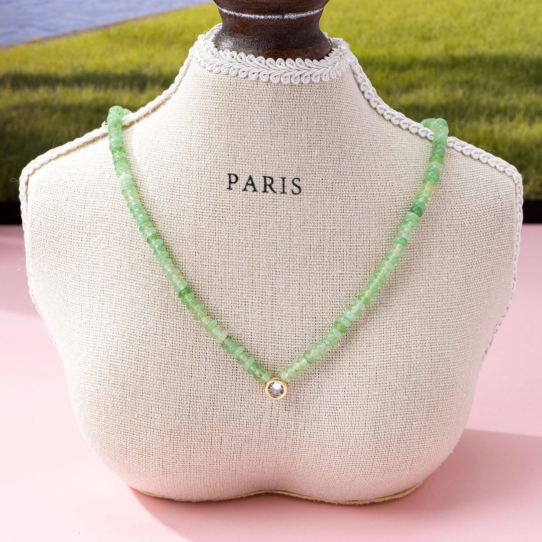 Accessories, Necklaces - NATURAL SEMI PRECIOUS STONE BEADED CHARM NECKLACE | 80N92658 - - Cultured Cloths Apparel