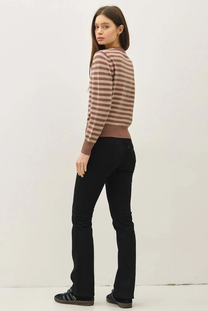 CLASSIC STRIPE CROPPED SWEATER