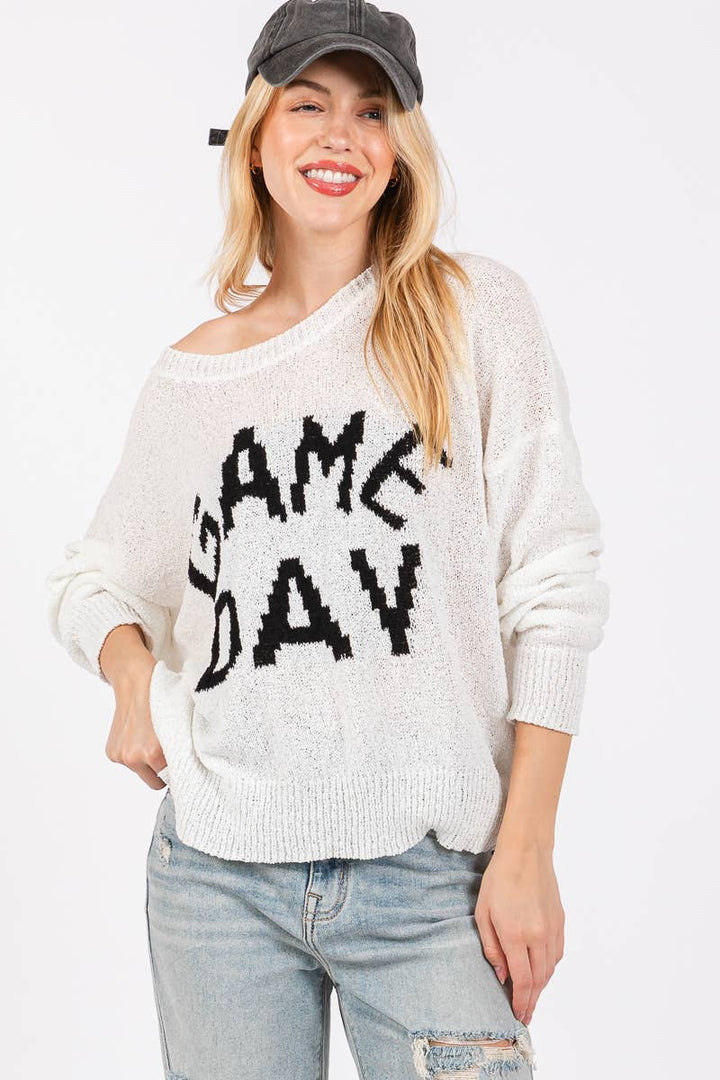 GAME DAY CREWNECK SWEATER TOP