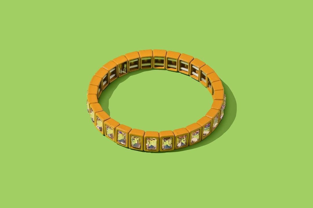 Accessories, Bracelets - Enamel Stretch Bracelet - Small Gems - Penelope - - Cultured Cloths Apparel