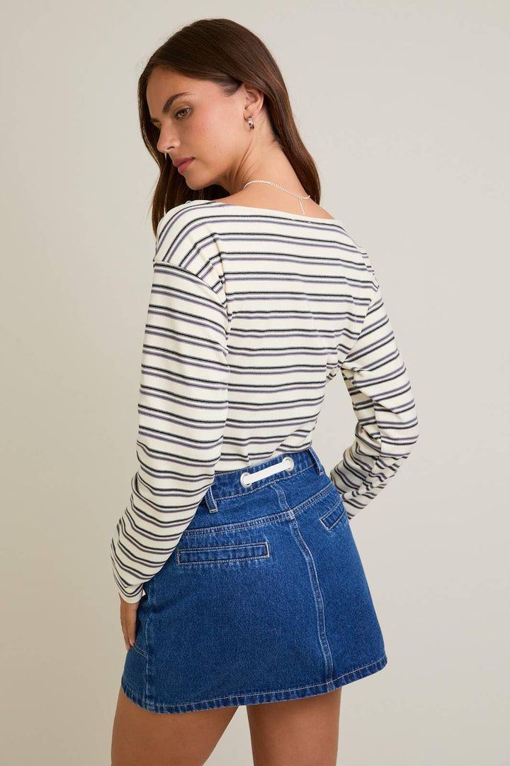 Women's Sweaters - BOAT NECK LONG SLEEVE BODYSUIT - - Cultured Cloths Apparel