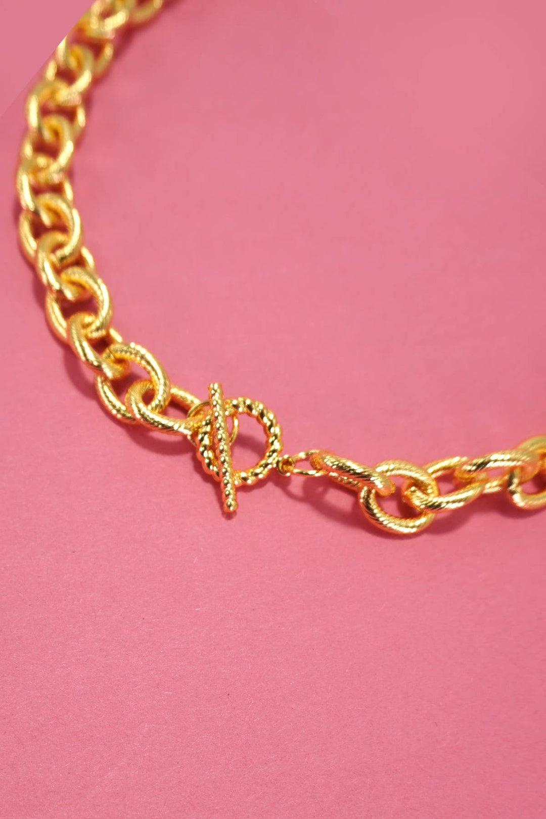Accessories, Necklaces - STAINLESS STEEL TARNISH FREE CHUNKY CHAIN NECKLACE | 40NK350 - - Cultured Cloths Apparel