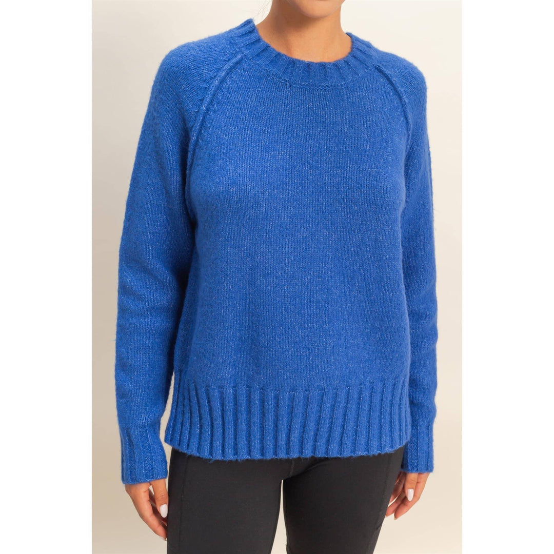 Women's Sweaters - Raglan Sleeve Crew Neck Sweater - - Cultured Cloths Apparel