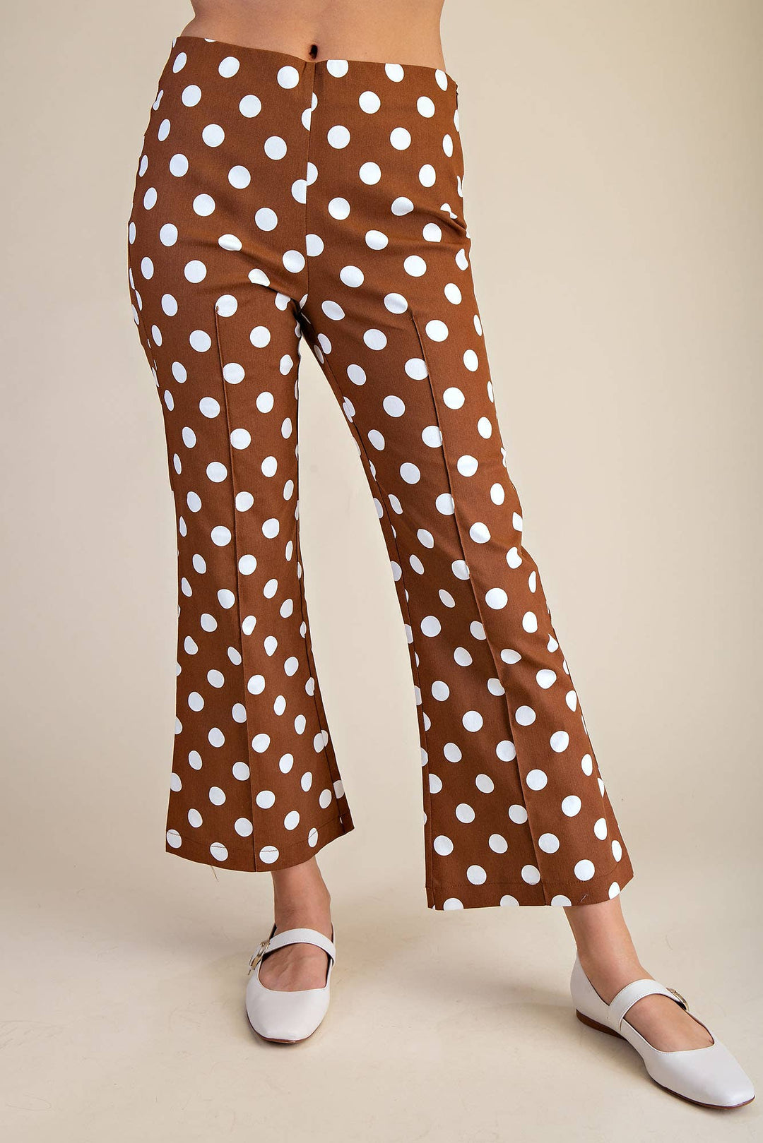 Pants - Flare Crop Dot Pants - - Cultured Cloths Apparel
