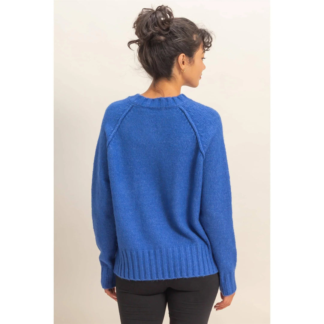 Women's Sweaters - Raglan Sleeve Crew Neck Sweater - - Cultured Cloths Apparel