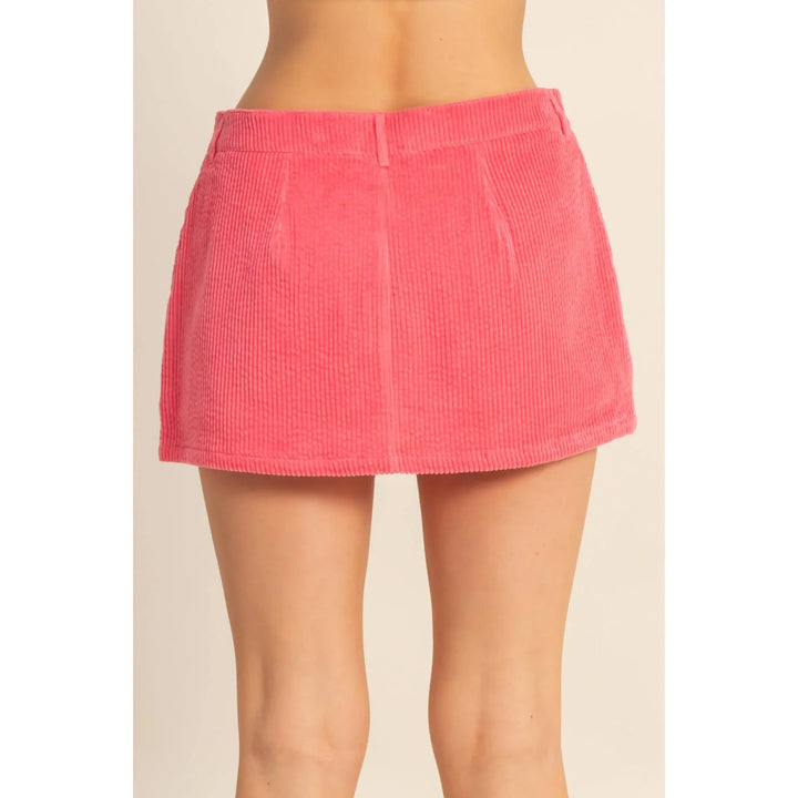 Women's Skirts - Flirty Corduroy Mid Waist Mini Skort - - Cultured Cloths Apparel