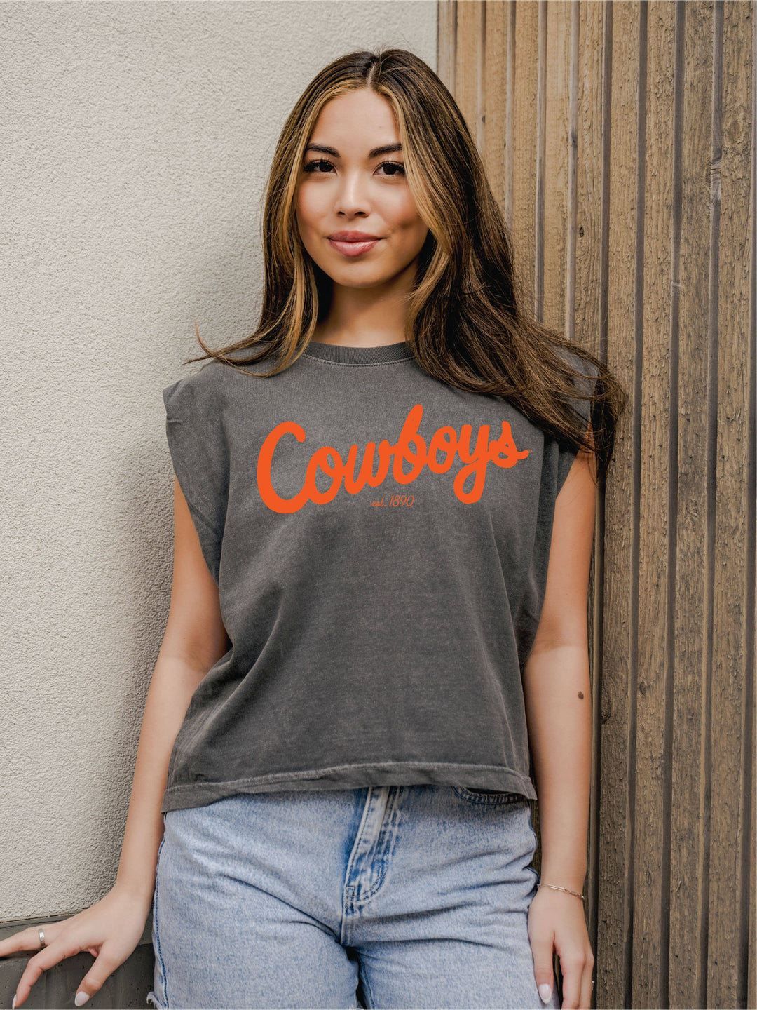 Oklahoma State OSU Cowboys Bold Script Smoke Tank