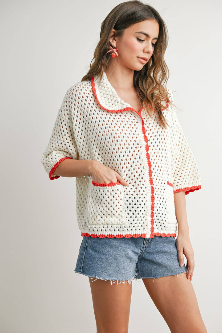 Urban Vibe Crochet Sweater Top