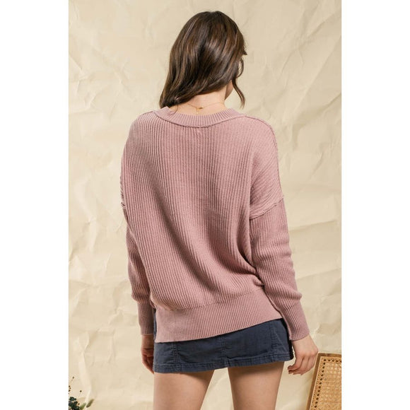 Women's Long Sleeve - Drop Shoulder Sleeve Sweater Top -  - Cultured Cloths Apparel